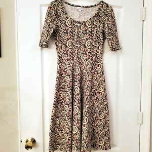 Lularoe S Multicolor Jaquard Swirled  Nicole